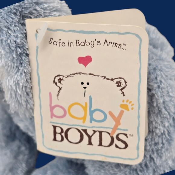 Rare Vintage NEW 10" Baby Boyds "Little Max" Squeaker Blue Dog Plush (1988-2002) - Picture 14 of 16